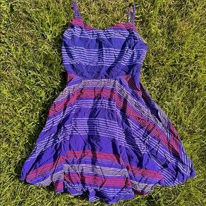 Old Navy Red, White & Blue Striped Cami Dress